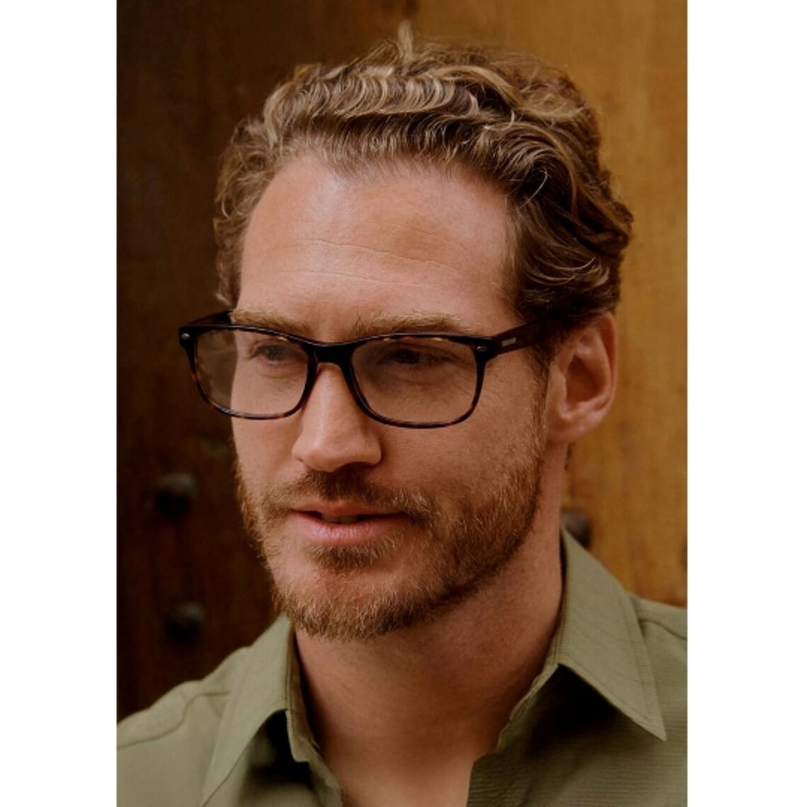 Man wearing Eddie Bauer optical eyeglasses portrait